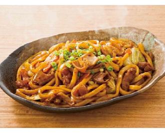 牛ホルモン焼きうどん