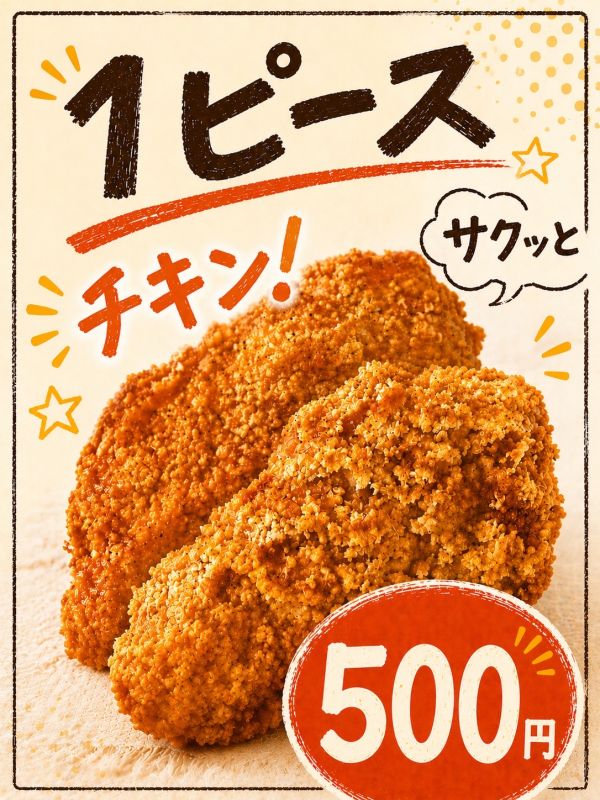 1ピースチキン