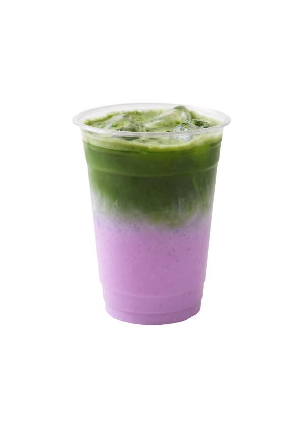 ブルーベリー抹茶ラテ