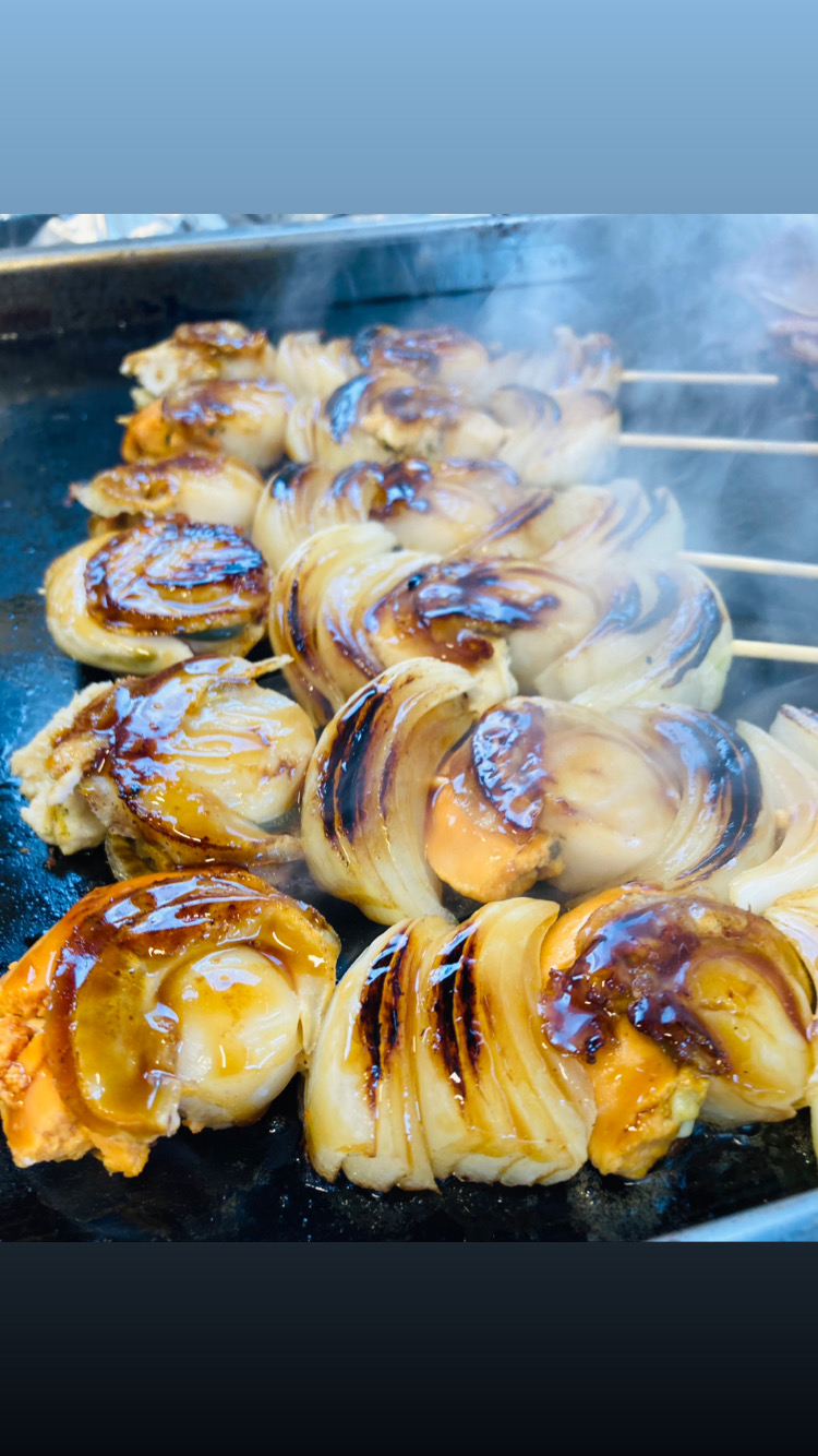 ホタテ串焼き