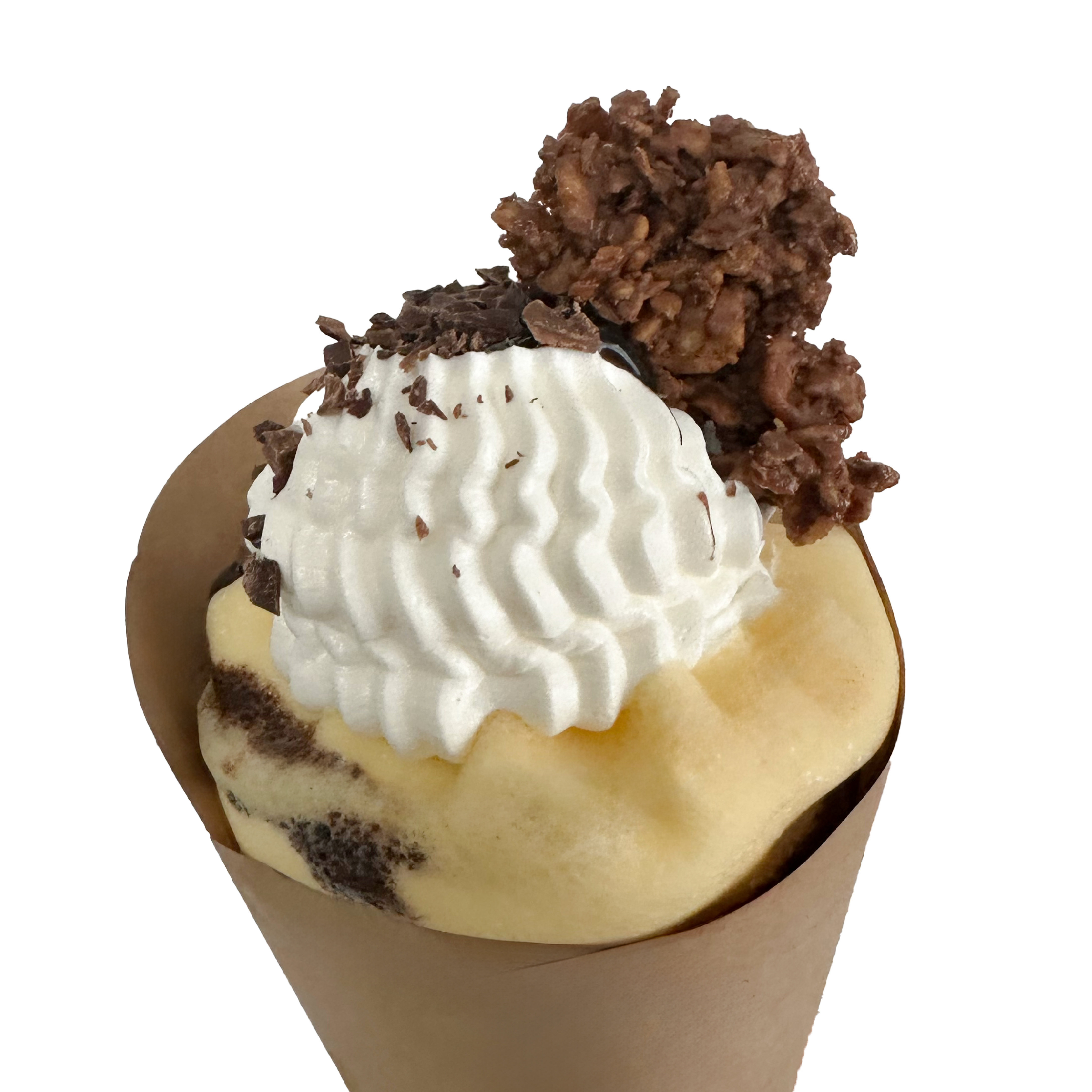 米粉クレープ（チョコがけクリーム）